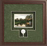 Framed photo with golf ball